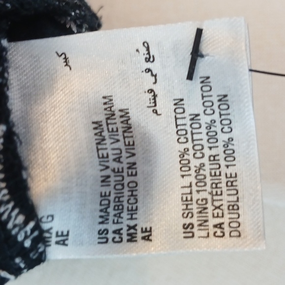 INC Nwt Women's Black And Embrodered White Leaf Print Boho Chic Blouse Large - Picture 12 of 12